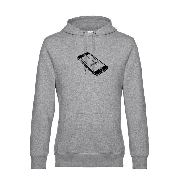 Piege sweat shirt original Heather Grey flex Noir impression Face