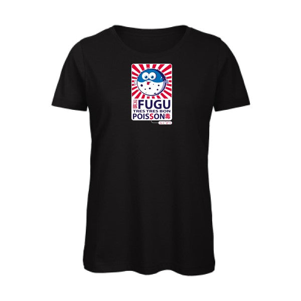 Fugu- - t-shirt original femme Black