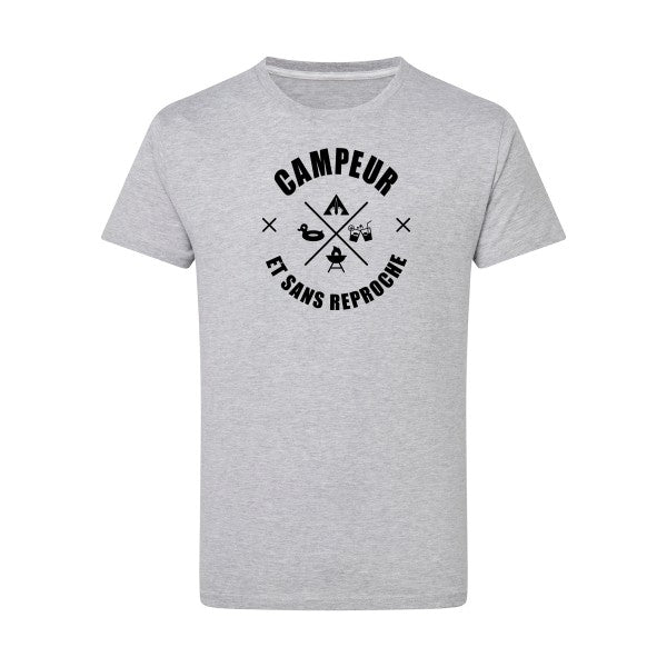 CAMPEUR... noir -Flex noir sur T-shirt SG  Light Oxford  5XL