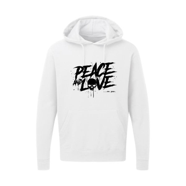 Peace or no peace |Sweat  capuche humoristique noir 