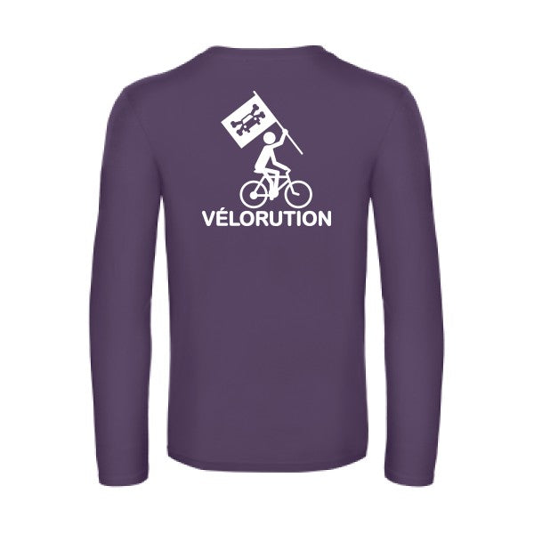 velorution - t shirt- manches- longues- original- humour- Urban Purple impression Dos