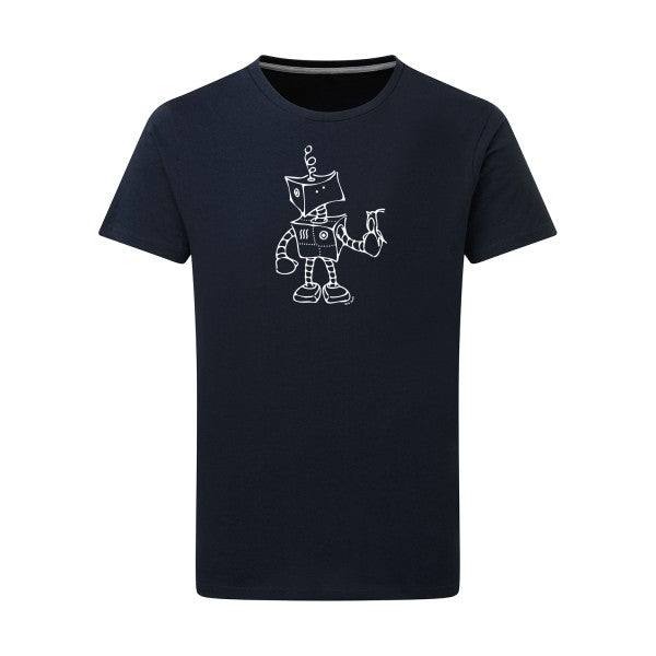 Robot & Bird - Flex Blanc Tshirt original Navy  5XL