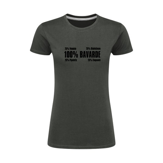 t-shirt Bavarde Noir |T shirt original femme|SG