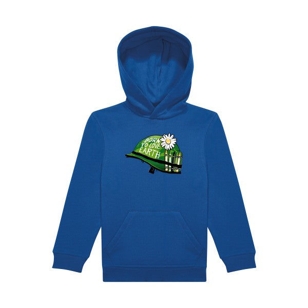 sweat capuche enfant Bleu Royal Full-Petal-Jacket