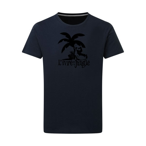 L'ivre de la jungle noir -Flex noir sur T-shirt SG  Navy  5XL