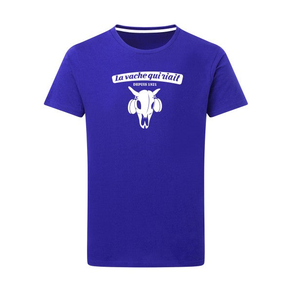 vache qui riait Blanc -Flex Blanc sur T-shirt SG  Royal Blue  5XL