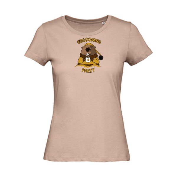 Cocooning- - t-shirt original femme Millennial Pink
