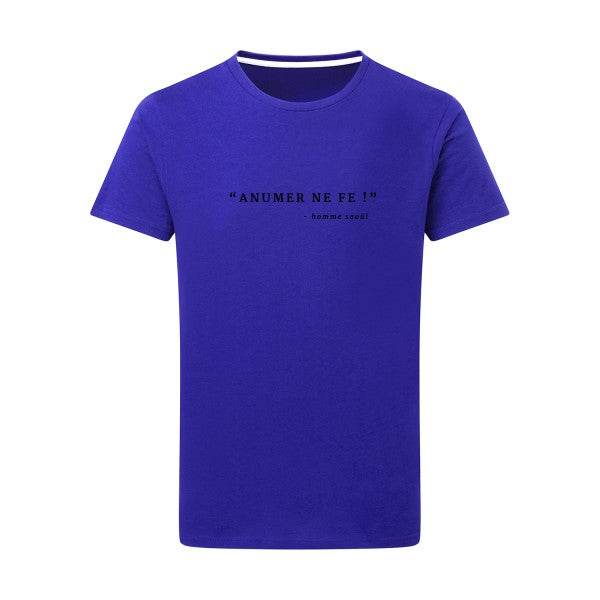 ANUMER NE FE! noir -Flex noir sur T-shirt SG  Royal Blue  5XL