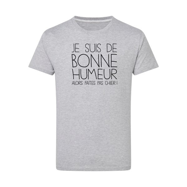 BONNE HUMEUR noir -Flex noir sur T-shirt SG  Light Oxford  5XL