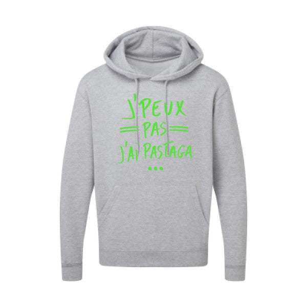 J'peux pas j'ai pastaga Vert fluo |Sweat capuche imprimé homme