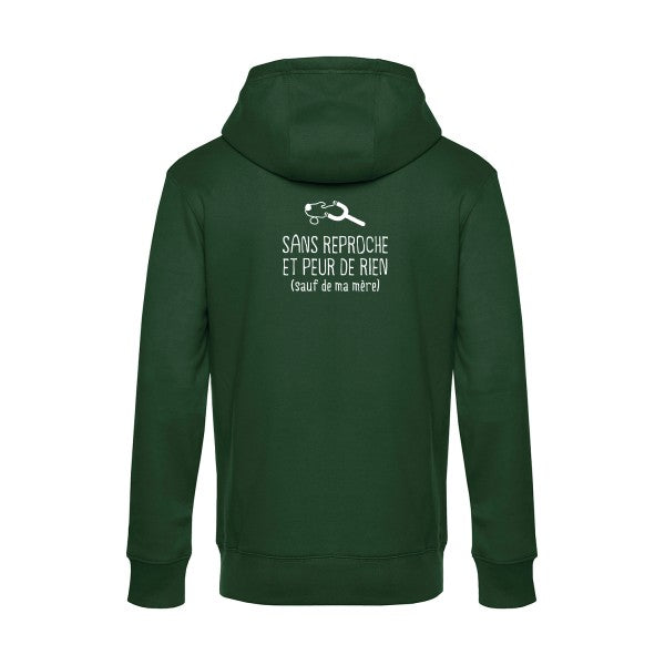 Sans-reproche sweat shirt original Bottle Green flex Blanc impression Dos