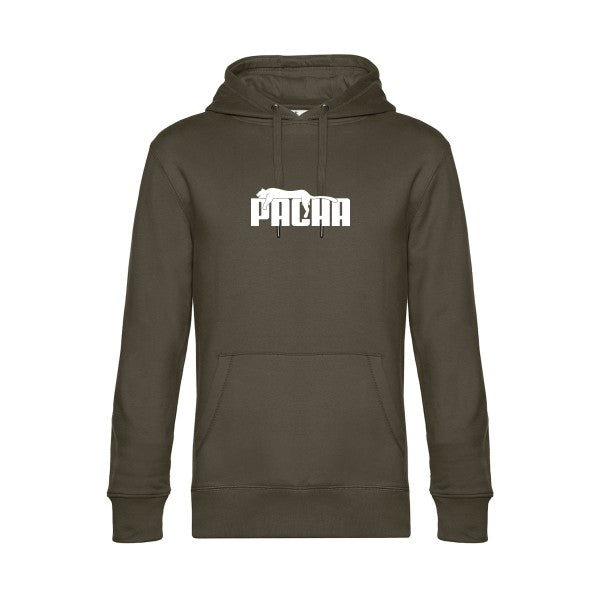 Pacha sweat shirt original Khaki flex Blanc impression Face