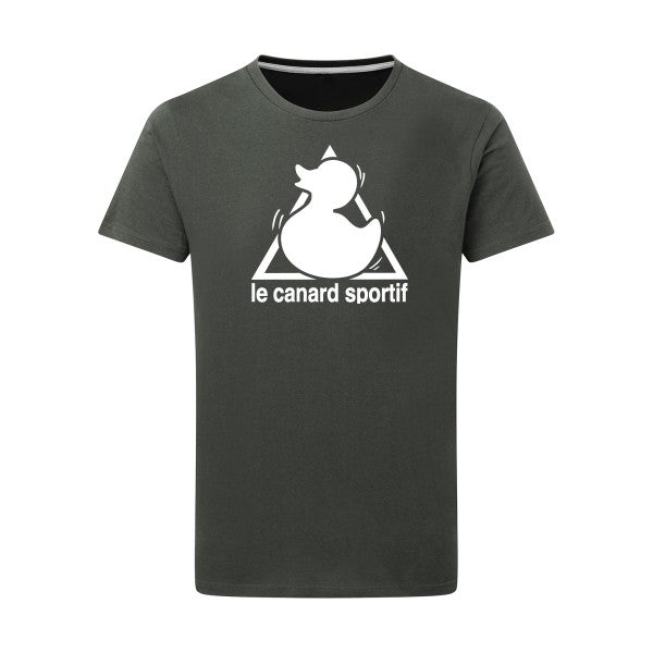 Canard Sportif Blanc -Flex Blanc sur T-shirt SG  Charcoal  5XL