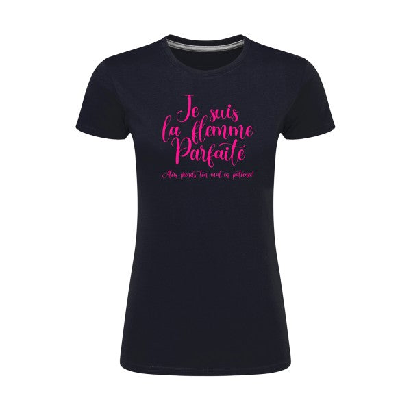 La flemme parfaite | Rose Fluo |T shirt original femme|SG