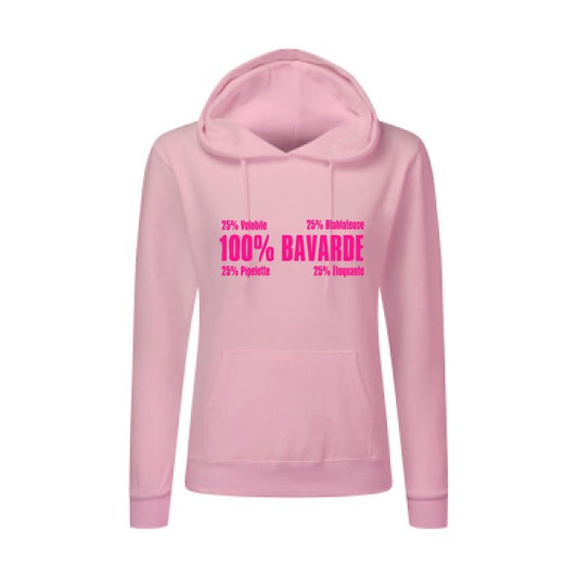 t-shirt Bavarde Rose Fluo |Sweat original à capuche Femme