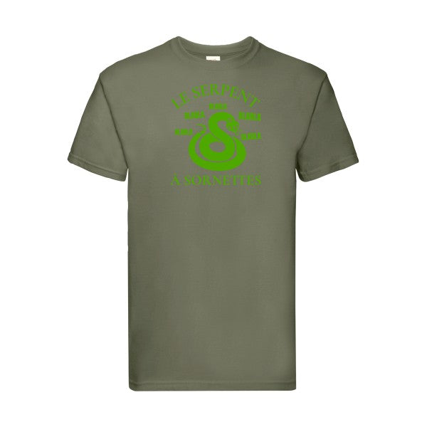 T-shirt|Serpent à Sornettes |Vert pomme|Fruit of the loom 205  G