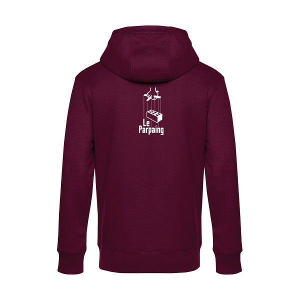 le-parpaing sweat shirt original Burgundy flex Blanc impression Dos