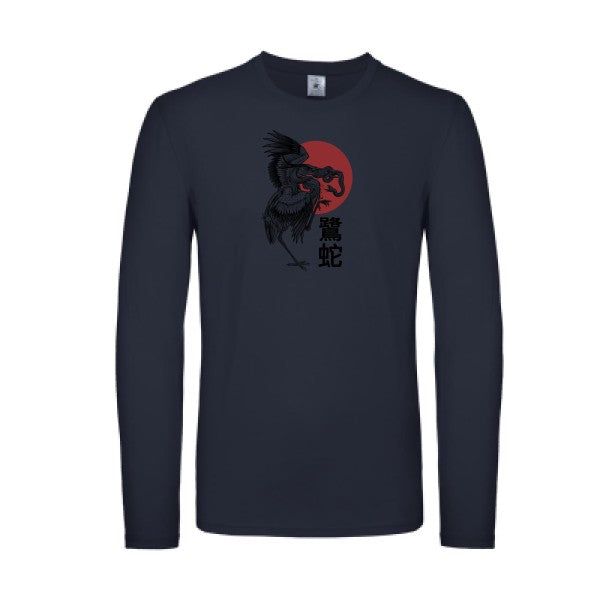 Le héron et le serpent  B&C - E150 LSL T-shirt manches longues léger