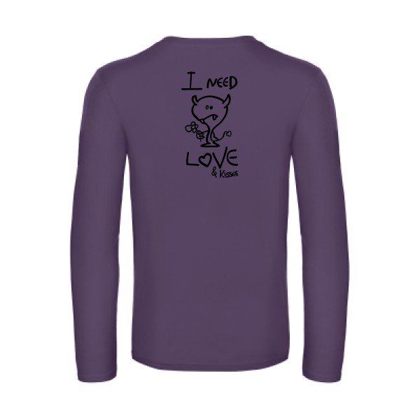 lover - t shirt- manches- longues- original- humour- Urban Purple impression Dos