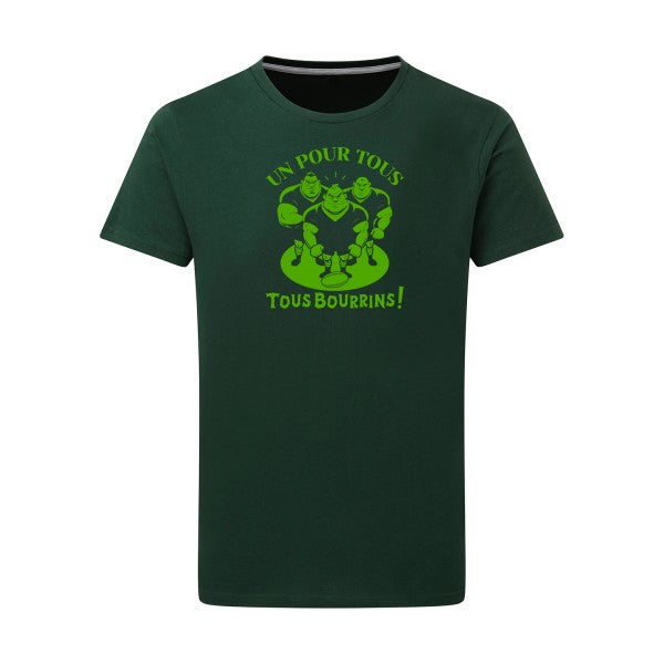 Un pour tous, Tous bourrins ! - Flex Vert pomme Tshirt original Bottle Green  2XL