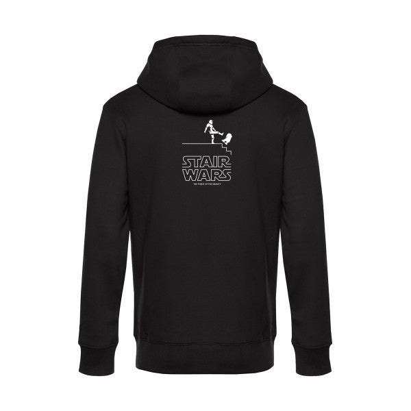 STAIR-WARS sweat shirt original Black flex Blanc impression Dos