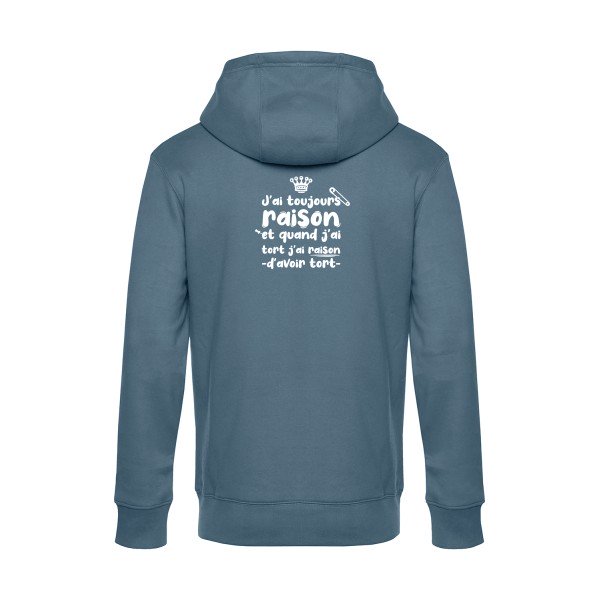 J-ai-toujours-raison sweat shirt original nordic blue flex Blanc impression Dos
