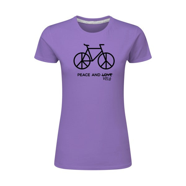 Peace and vélo Noir |T shirt original femme|SG