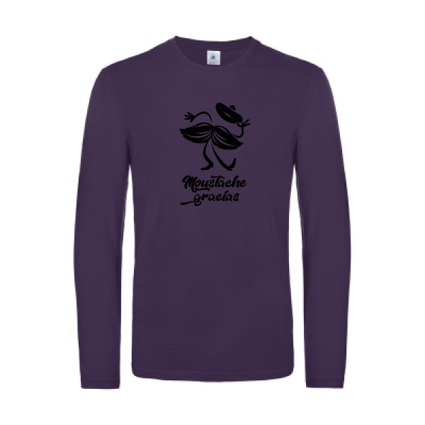 presqu spagnol - t shirt- manches- longues- original- humour- Urban Purple impression Face