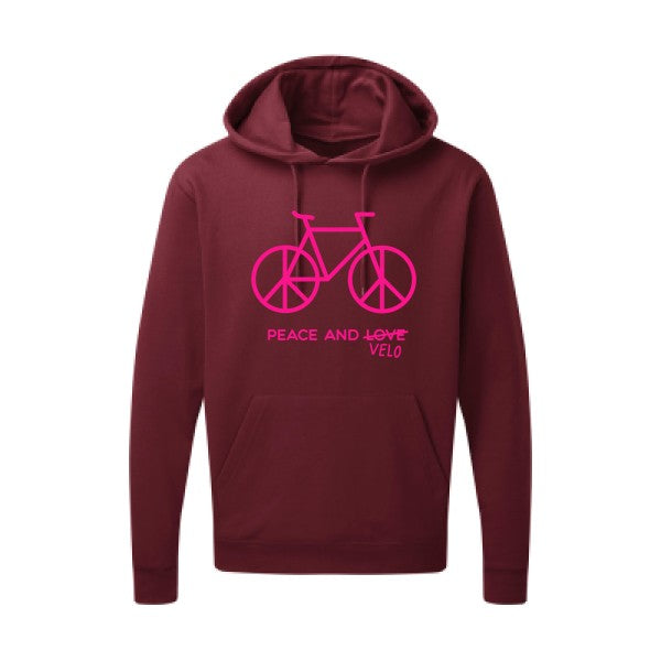 Peace and vélo Rose Fluo SG - Hooded Sweatshirt Sweat capuche