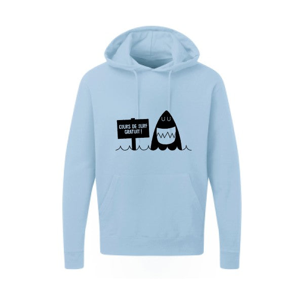 Cours de surf Noir |Sweat capuche imprimé homme