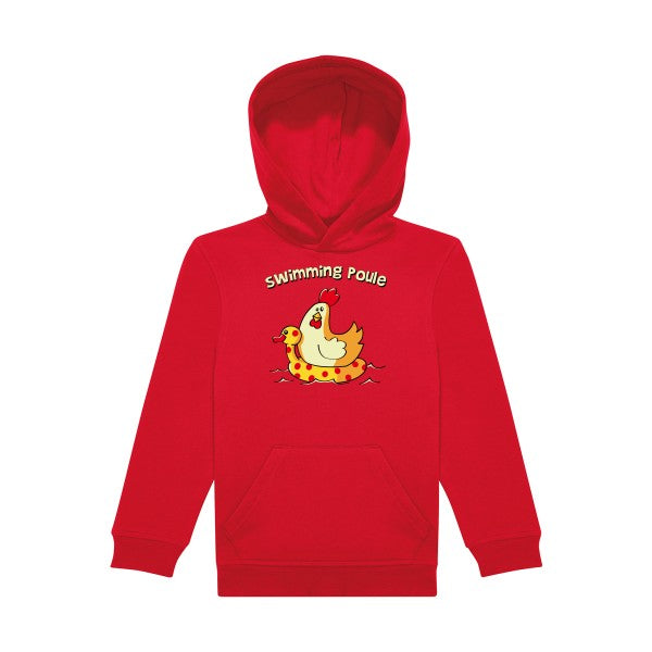 sweat capuche enfant Red swimming-poule