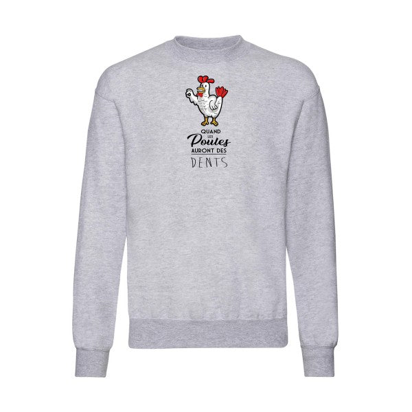 quand les poules auront des dents Fruit of the loom 280 g/m² Sweat shirt