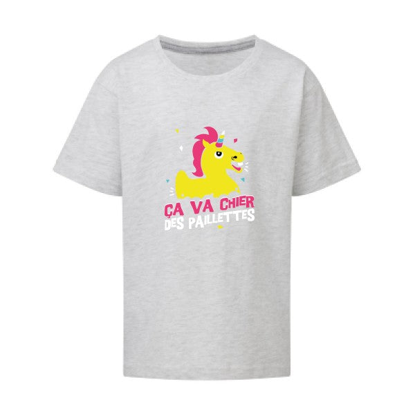 ça va chier des paillettes SG - Kids T-shirt enfant Ash Grey Taille 152 (11-12/2XL)