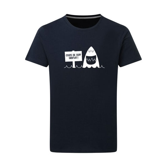 Cours de surf Blanc -Flex Blanc sur T-shirt SG  Navy  5XL