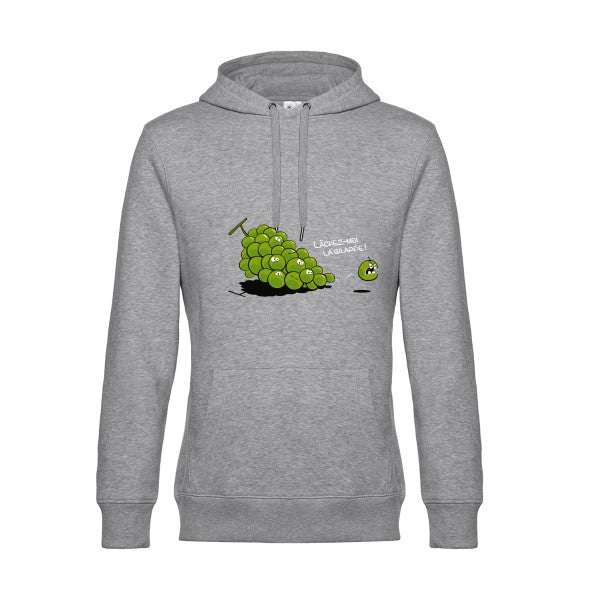 Lachez-moi-la-grappe- Sweat à capuche original Heather Grey - RueDuTeeshirt