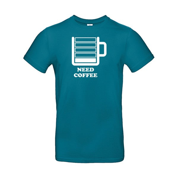 Need Coffee B&C- T-shirt E190|Diva Blue||2XL