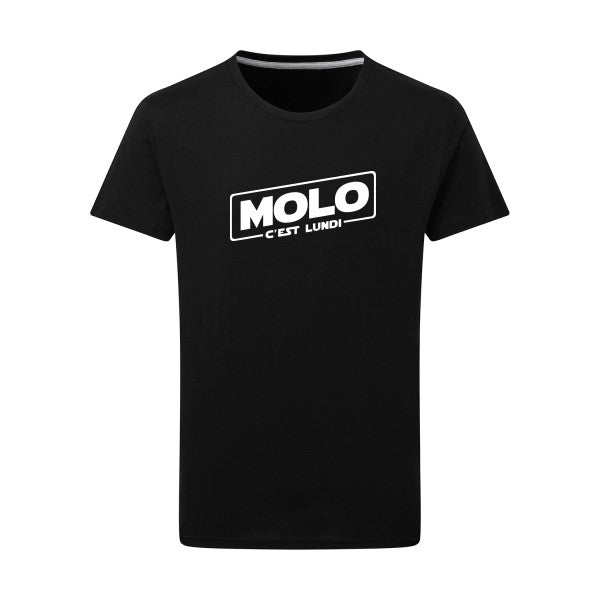 Molo c'est lundi Blanc -Flex Blanc sur T-shirt SG  Dark Black  4XL