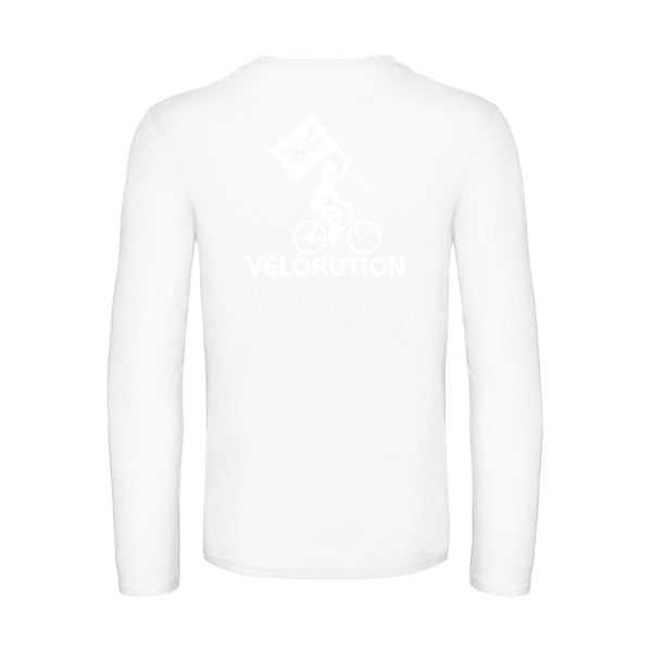 velorution - t shirt- manches- longues- original- humour- White impression Dos