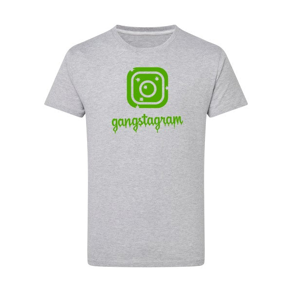 GANGSTAGRAM - Flex Vert pomme Tshirt original Light Oxford  5XL