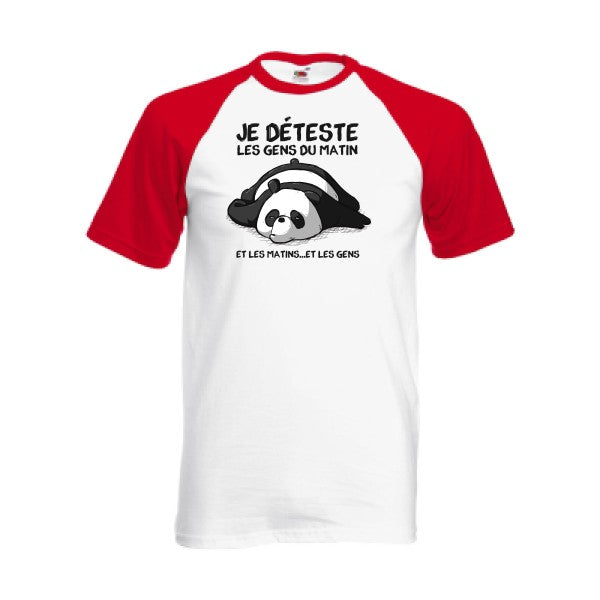 T-shirt fruit of the loom baseball  couleur White/Red