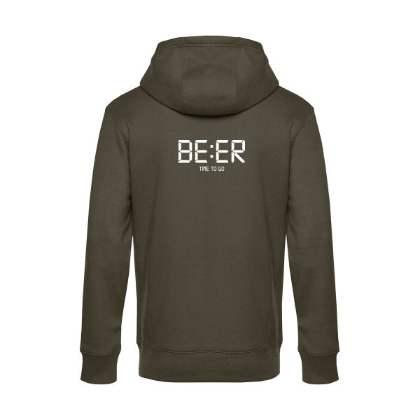 TIME-TO-GO sweat shirt original Khaki flex Blanc impression Dos