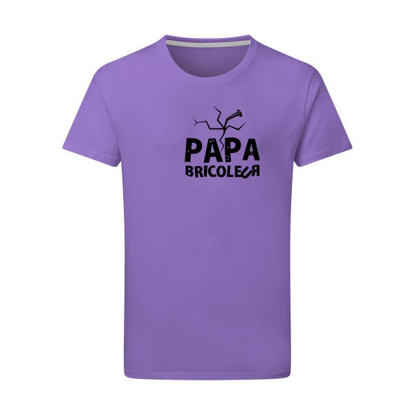 Papa bricoleur - Flex noir Tshirt original Aster Purple  2XL