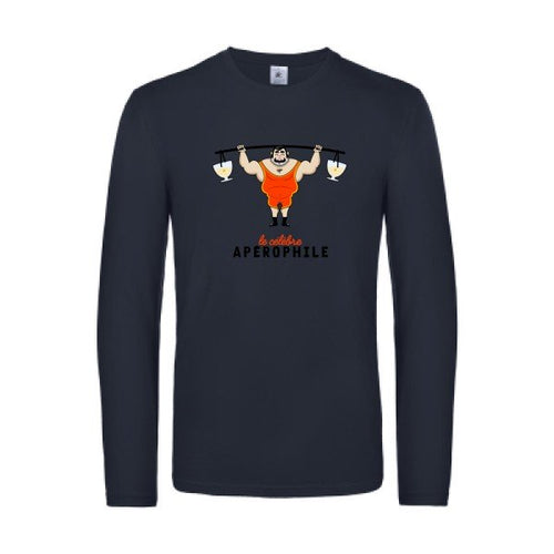 aperophile-t-shirt-manches-longues-original-humour -Navy