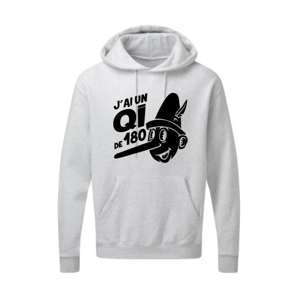 Quotient intellectuel |Sweat  capuche humoristique noir 