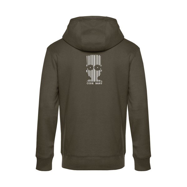 Code-Bart sweat shirt original Khaki flex Blanc impression Dos