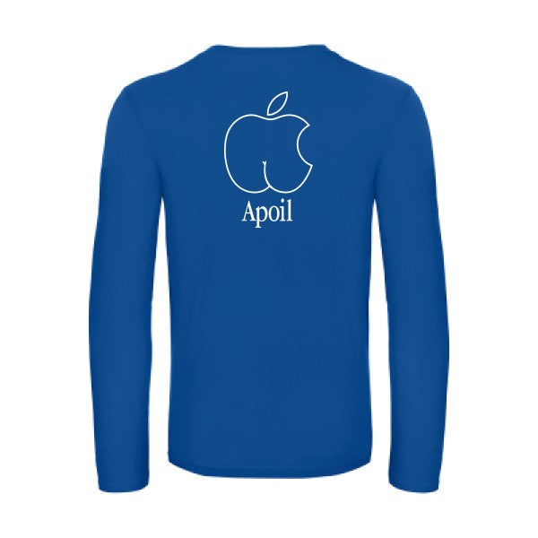 apoil - t shirt- manches- longues- original- humour- Royal Blue impression Dos