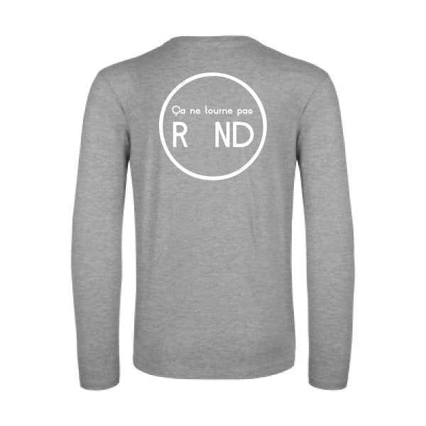 ca ne tourne pas rond  - t shirt- manches- longues- original- humour- Sport Grey impression Dos