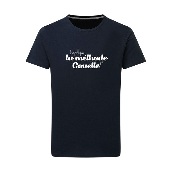 La méthode Couette Blanc -Flex Blanc sur T-shirt SG  Navy  5XL