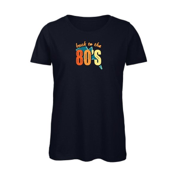 annee-80-t-shirt-bio femme Navy