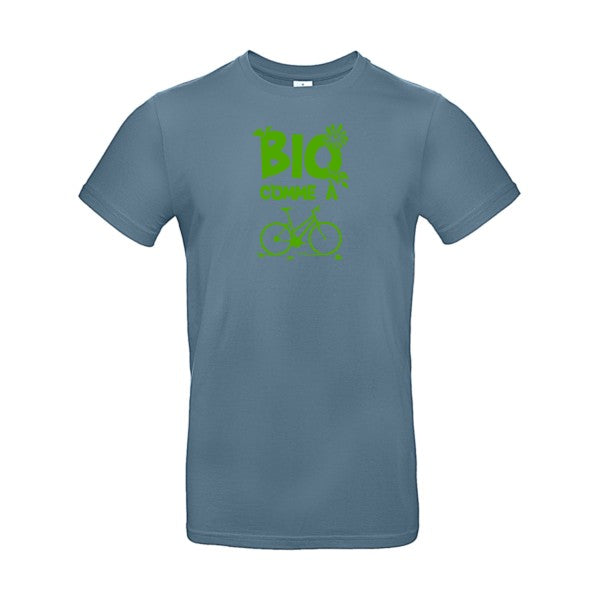 Bio comme un vélo flex Vert pomme B&C - E190 T-shirt|Stone Blue||2XL